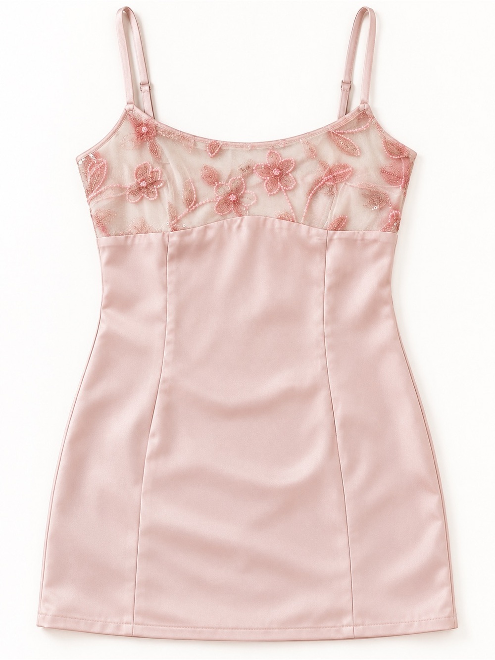 PepperMayo Zion Pink Beaded Micro Mini Dress US 6 - Picture 1 of 5